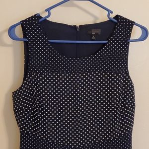 Navy Blue Polkadot Dress